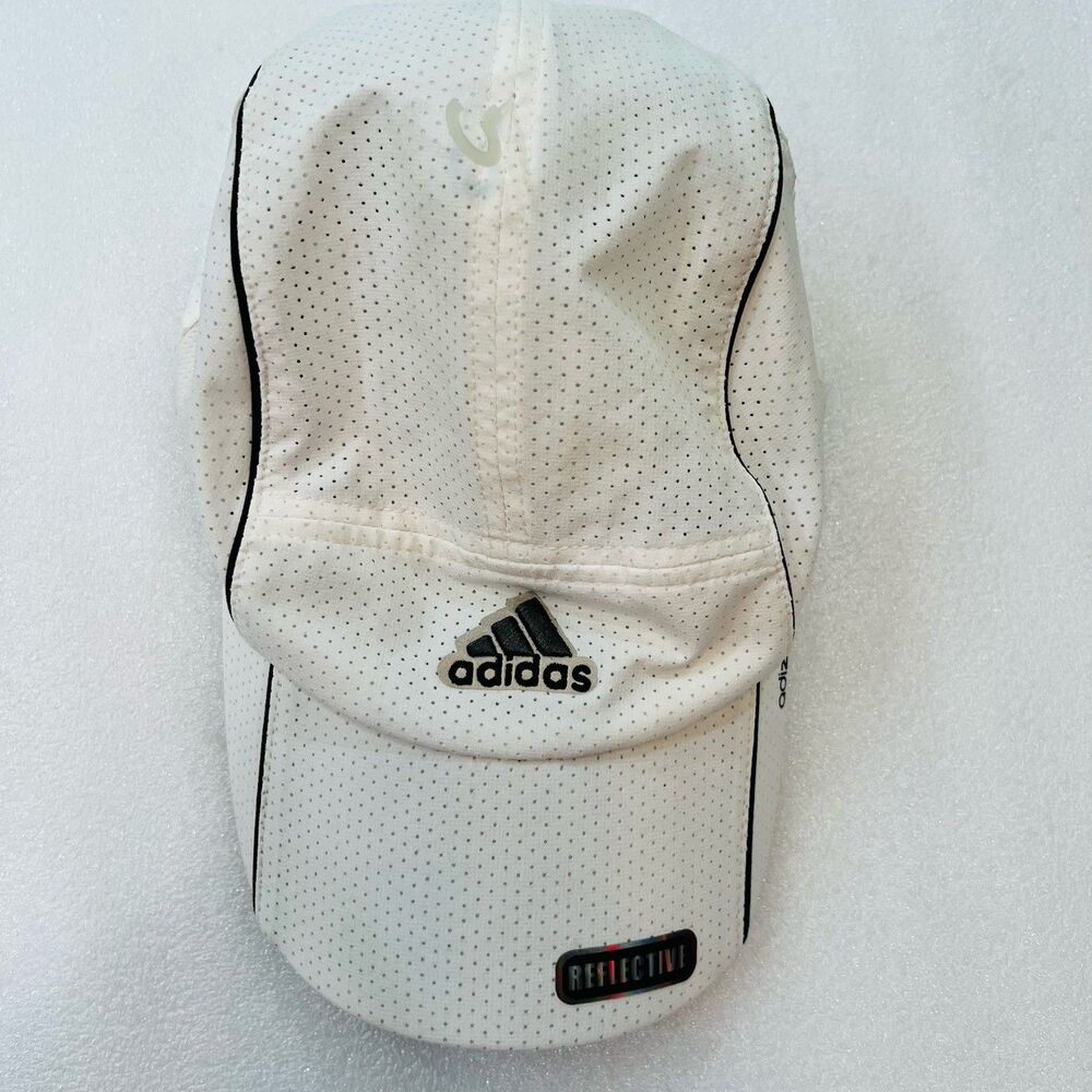 adidas Adizero Trainer Cap White Reflective Running Hat One Size Fits All